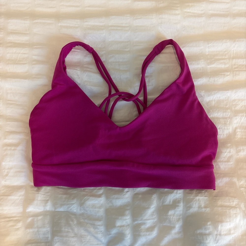 Athleta Fuchsia Strappy Sports Bra